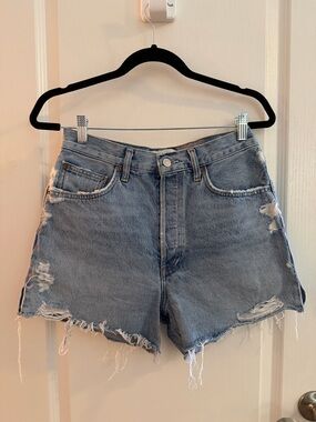 Agolde Dee Light Blue Denim Shorts
